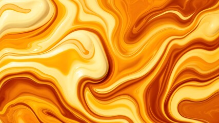 Swirling Marbled Texture Of Yellow And Orange Liquid Paint abstract marbling