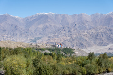 Matho, India - September 23, 2025: Exterior of Matho Monastery in Ladakh region