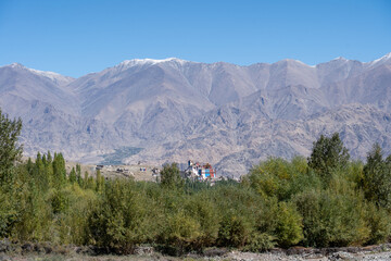 Matho, India - September 23, 2025: Exterior of Matho Monastery in Ladakh region