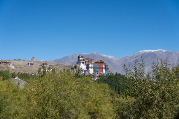 Matho, India - September 23, 2025: Exterior of Matho Monastery in Ladakh region