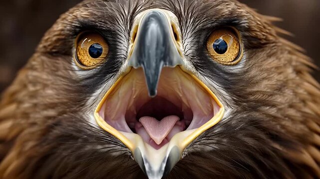 Majestic Golden Eagle Head Close-up Extreme Detail