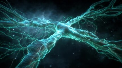 Abstract Neural Network Connections Science and Technology Background - Powered by Adobe