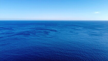 Obraz premium Vast deep blue ocean meets a clear sky