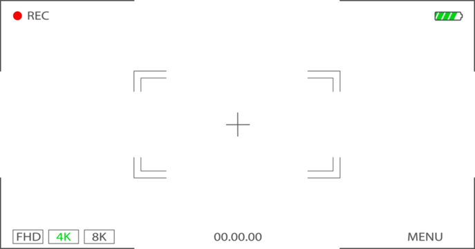 Video Recorder Screen Frame camera viewfinder overlay screen frame icon. camera recording screen overlay. video camera overlay , Transparent PNG  Frame for digital camera preview with lens
