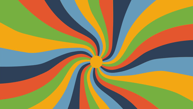 Pastel Swirl Groovy Starburst