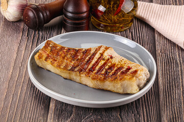 Tasty hot grilled pork loin