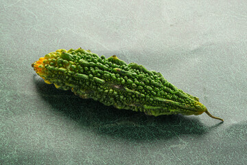 Raw green exotic tropical bitter melon