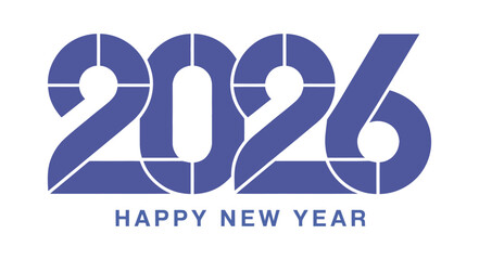 The number 2026 is displayed prominently with the text "HAPPY NEW YEAR" below, celebrating the upcoming year.