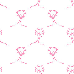 palm tree seamless pattern isolated on transparent background.