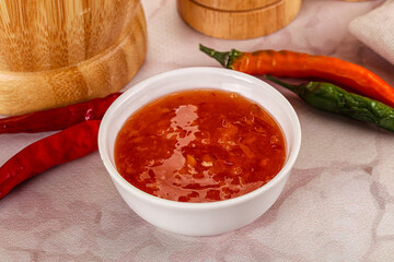 Sweet and sour chili sauce with pineapple