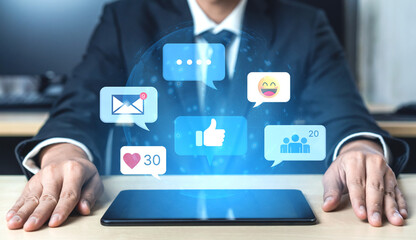 A collection of social media notifications representing user engagement. These alerts for likes, comments, and messages are key to online communication and community interaction. Fermion