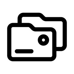 Folder Professional Line Icon. Modern vector illustration representing file organization, storage, documents, and digital management.