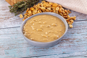 Peanut butter spread with nuts