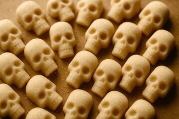 A bunch of skulls made of sugar