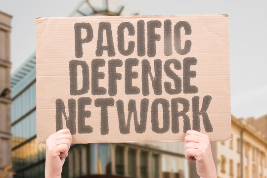 "Pacific Defense Network" Allies coordinate regional security. PACIFIC. DEFENSE. ALLY. COORDINATE. SECURITY.