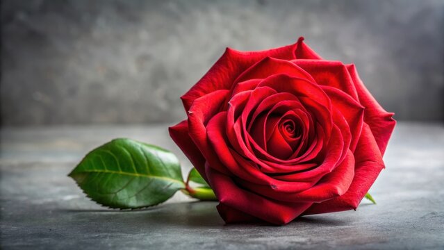 Uma rosa vermelha aberta com p?talas delicadas e perfumadas