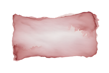 Pink watercolor stain with torn edges on white background Keywords: watercolor, pink, stain