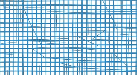 Abstract blue grid pattern with intersecting lines for a modern, tech, or design concept background.