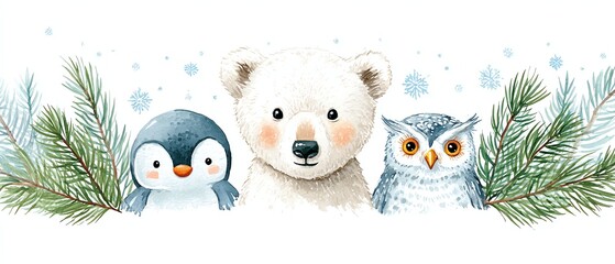 Arctic animals border