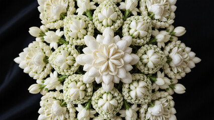 Close-up macro of a white hyacinth flower blossom blooming in a spring garden