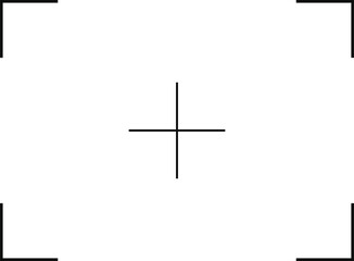 Smartphone camera viewfinder frame. Camera video recording screen template for overlay. Transparent PNG and vector illustration. Focus Camera Png