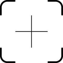 Smartphone camera viewfinder frame. Camera video recording screen template for overlay. Transparent PNG and vector illustration. Focus Camera Png