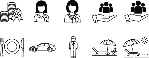 Invest in healthcare, teamwork, and lifestyle with these icons