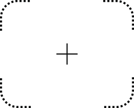 Smartphone camera viewfinder frame. Camera video recording screen template for overlay. Transparent PNG and vector illustration. Focus Camera Png