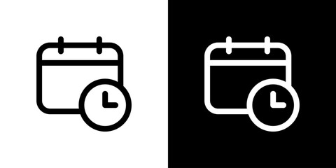 カレンダーと時計のアイコン