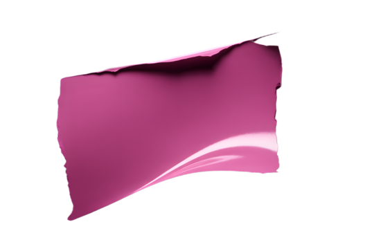 Pink paper with torn edge peeling off on black background Keywords: pink, paper, torn, edge