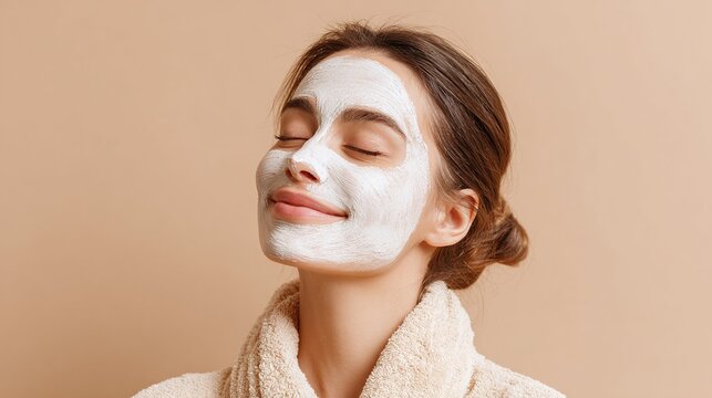 Indulge in self-care bliss with a rejuvenating face mask. A serene moment of relaxation and skincare therapy for a radiant complexion and inner peace. Spa at home. - Powered by Adobe