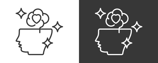 Reflection Icon Set Vector Collection Isolated In Black And White