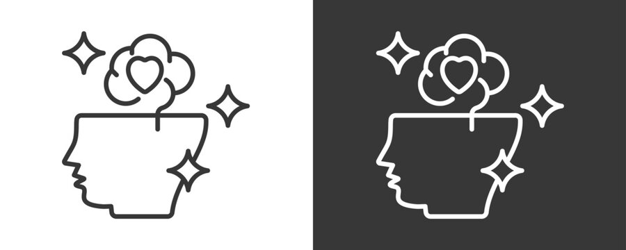 Reflection Icon Set Vector Collection Isolated In Black And White