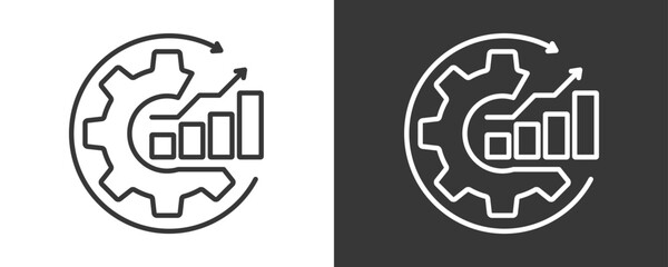 Fototapeta premium Improvement Icon Set Vector Collection Isolated In Black And White