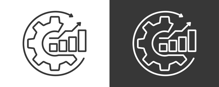 Improvement Icon Set Vector Collection Isolated In Black And White