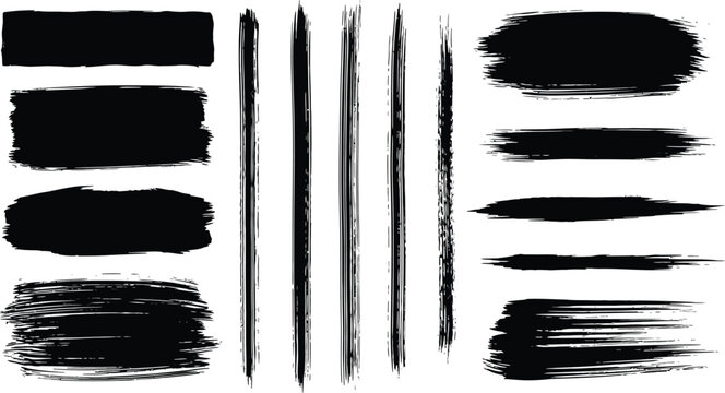 A hand drawn monochrome striped background forms a seamless pattern in this modern stock illustration