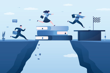 Best books to help businesspeople achieve success in education, knowledge or skills to achieve success and overcome obstacles. Smart students runs through workbooks