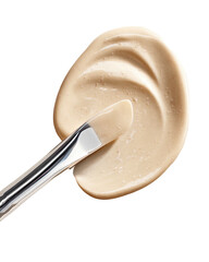 Beige cream stroke with brush on black