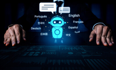 Global communication with multiple languages, digital translation tools, multilingual technology, cross-cultural communication, and virtual language learning environments. Spline