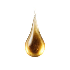 A luminous droplet of amber-hued liquid suspended mid-air, a visual symphony of organic grace, glistening and reflective.