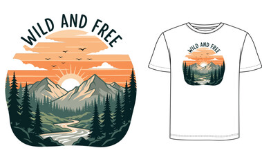 Mountain T Shirt Design