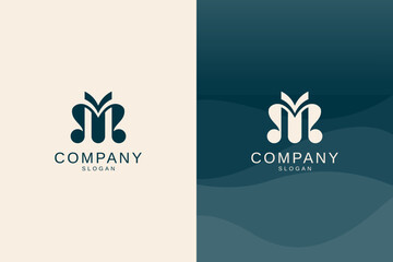 Letter M logo design for various types of businesses and company, modern, geometric letter M logo