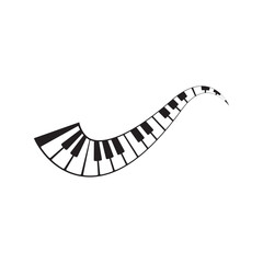 Keyboard piano vector Musical instrument illustration