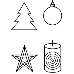 christmas tree vector illustration