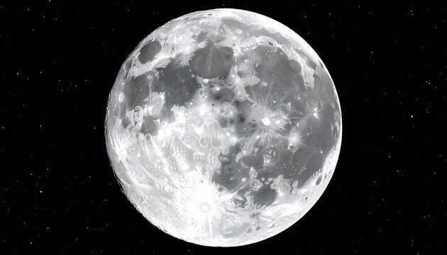 Detailed Lunar Surface - A Captivating View of the Moon.