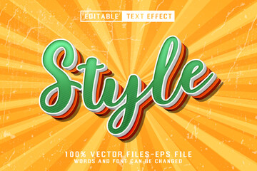 Style Editable Text Effect