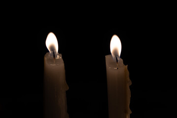 Candlelight Vigil: Warm Flames Against the Backdrop of Serene Night