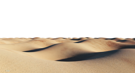 Warm golden sand dunes, arid desert land