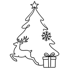 christmas tree with gifts