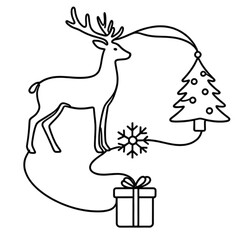 christmas tree with gift boxes